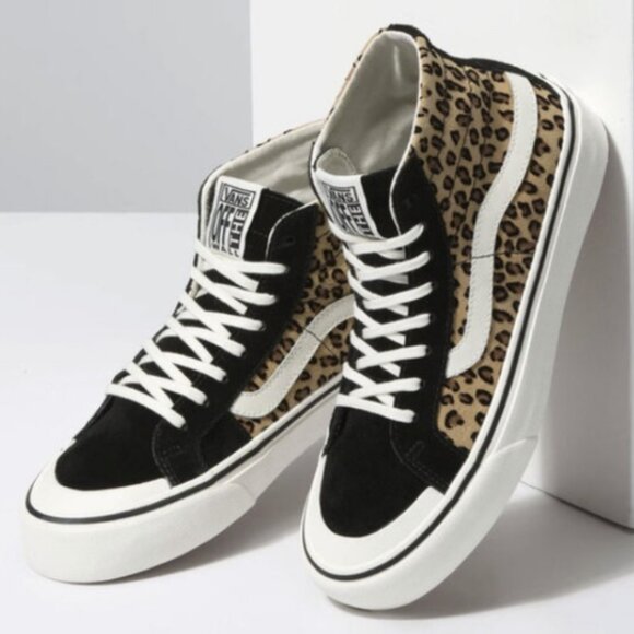 Vans Shoes - VANS Sk8-Hi 138 Decon Suede Leopard Sneakers Size 10